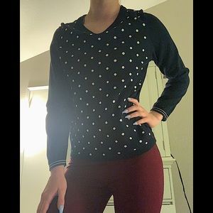 Spotted Navy Blue Sweater